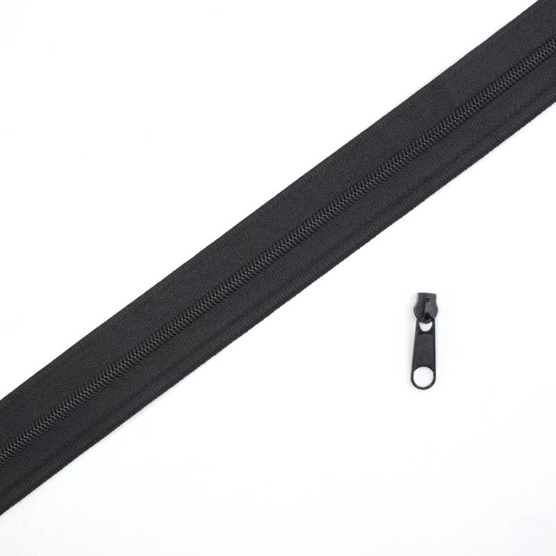 Reißverschluss Meterware uni schwarz von Stoffe Hemmers