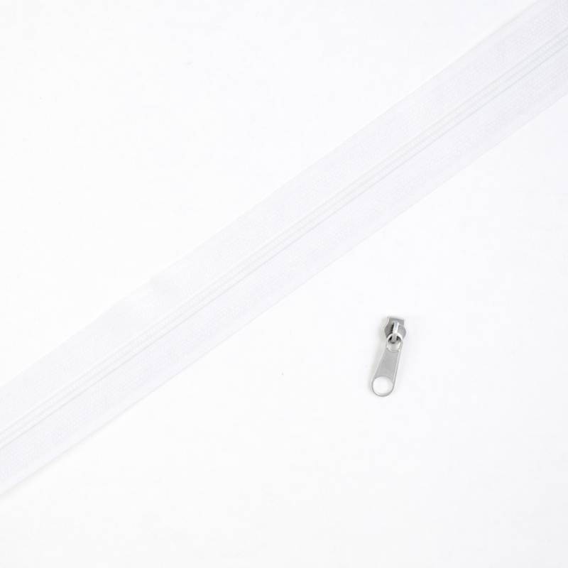 Reißverschluss Meterware uni weiß von Stoffe Hemmers