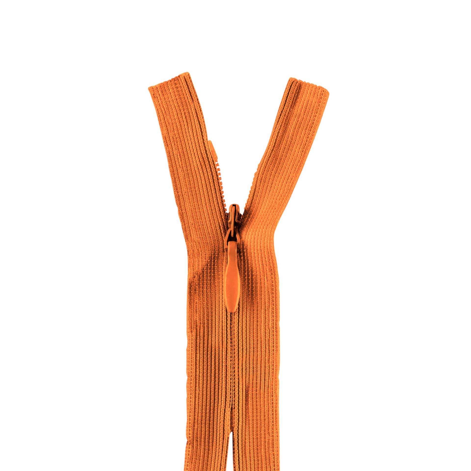 Reißverschluss S43 nahtverdeckt orange von Stoffe Hemmers