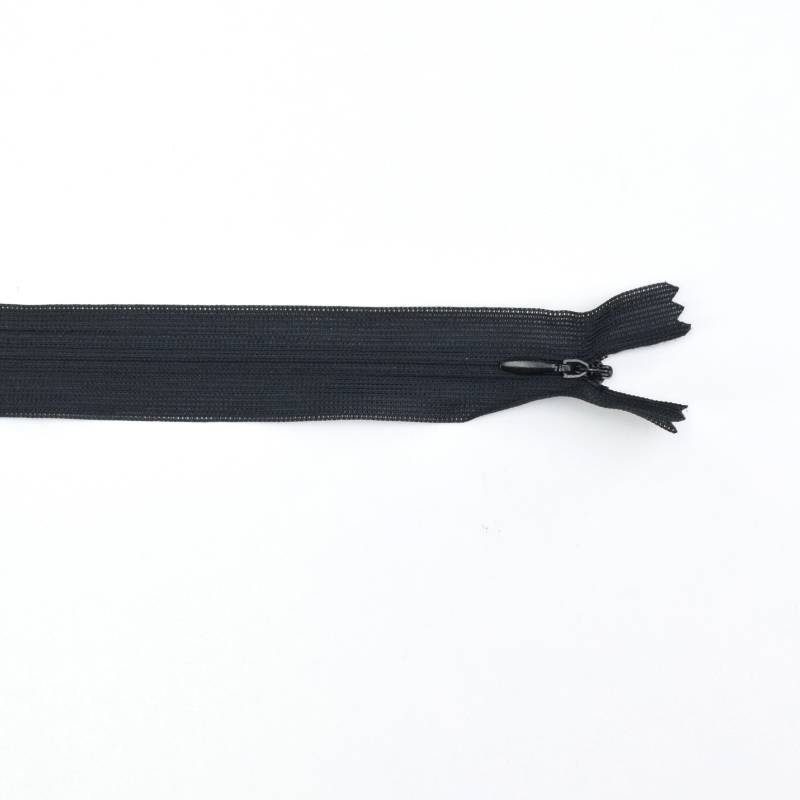 Reißverschluss nahtverdeckt 25 cm, schwarz von Stoffe Hemmers