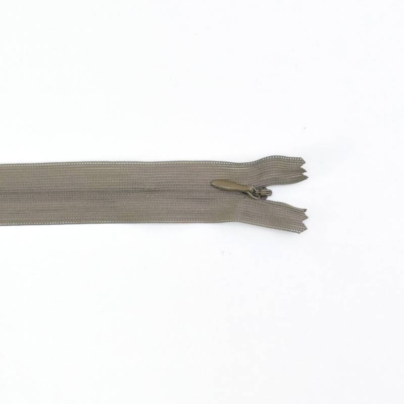 Reißverschluss nahtverdeckt 60 cm, taupe von Stoffe Hemmers
