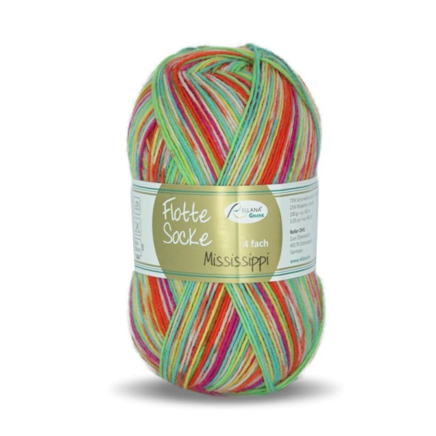 Rellana Flotte Socke 4-fach Mississippi, 1162 Rellana Flotte Socke 4-fach Mississippi, 1162 von Stoffe Hemmers