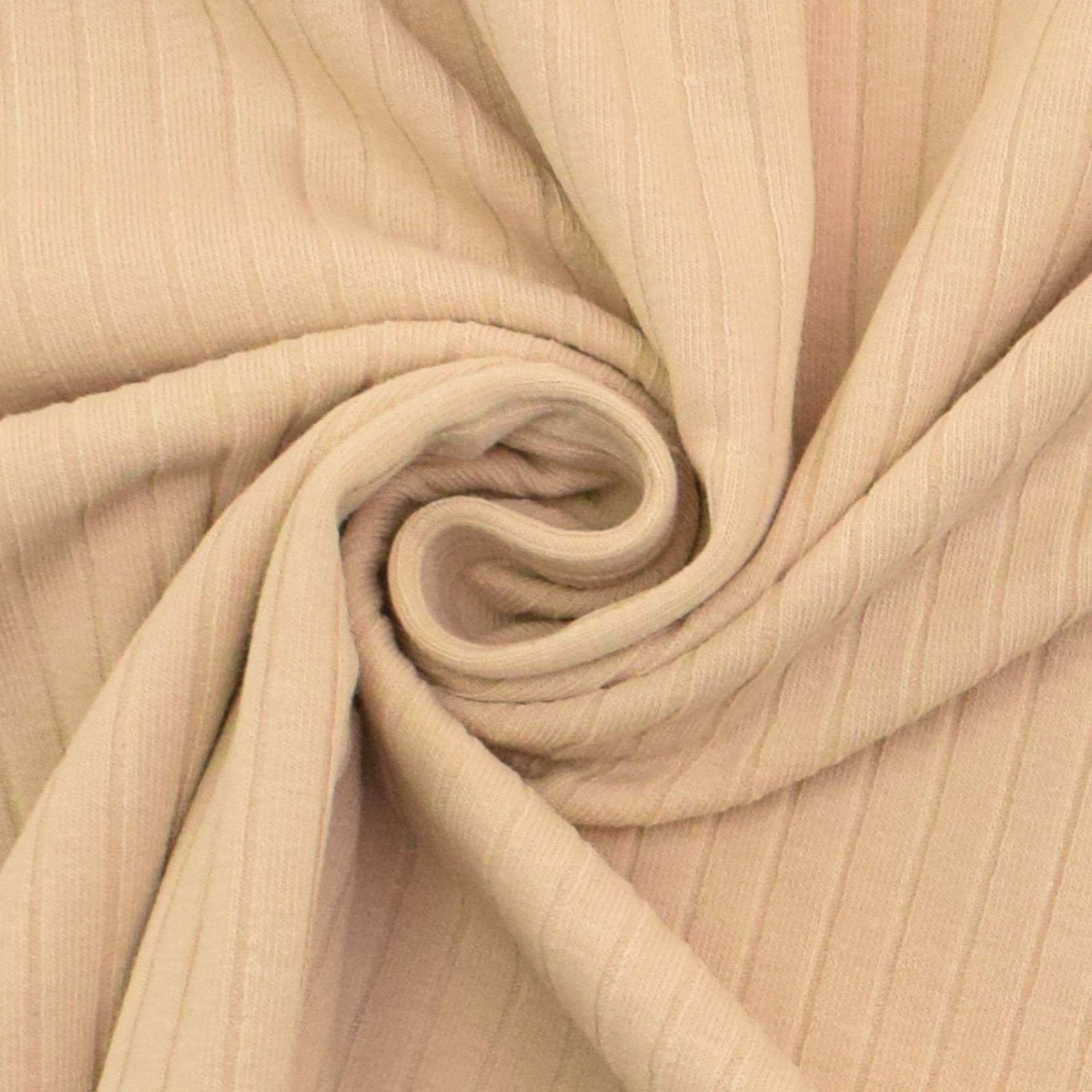 Rippenjersey Emma, beige Rippenjersey Emma, beige von Stoffe Hemmers