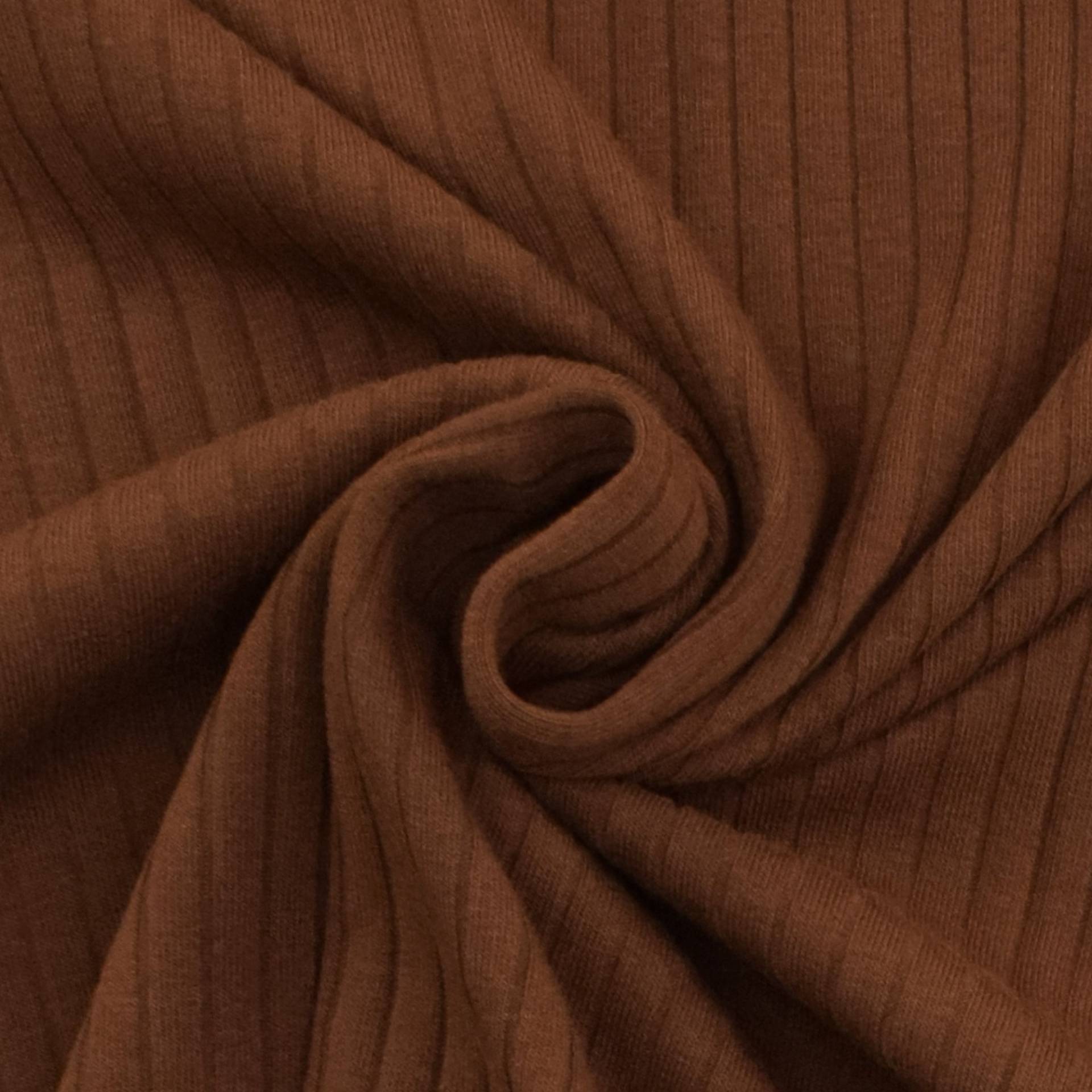 Rippenjersey Emma, terracotta von Stoffe Hemmers
