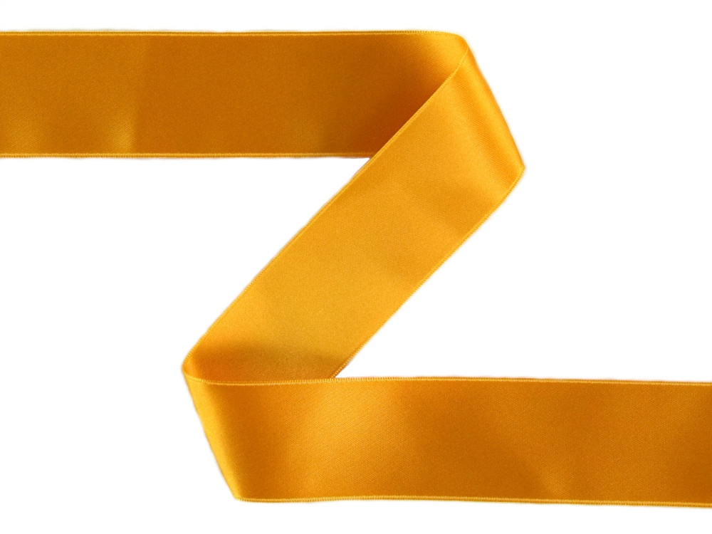 Satinband goldgelb (25 mm) von Stoffe Hemmers