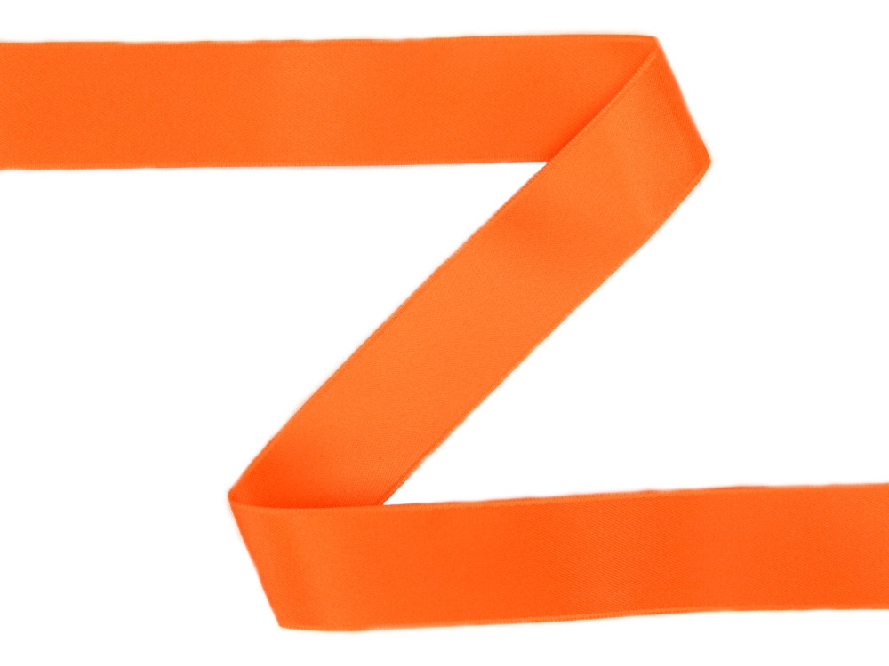 Satinband orange (25 mm) von Stoffe Hemmers