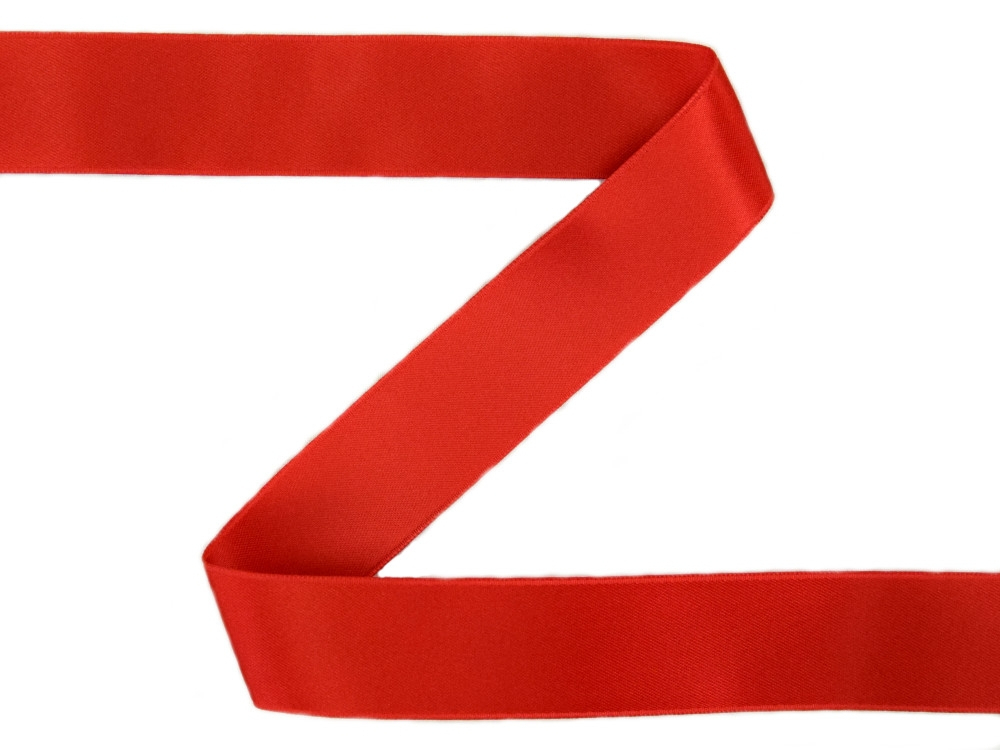 Satinband rot (25 mm) von Stoffe Hemmers