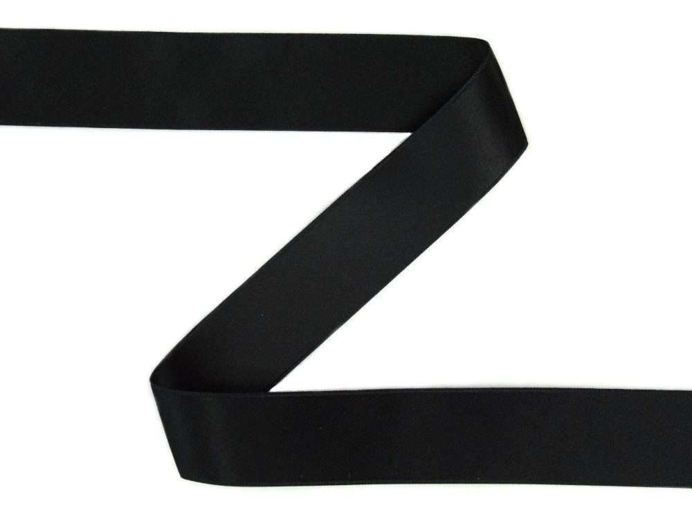 Satinband schwarz (10 mm) von Stoffe Hemmers