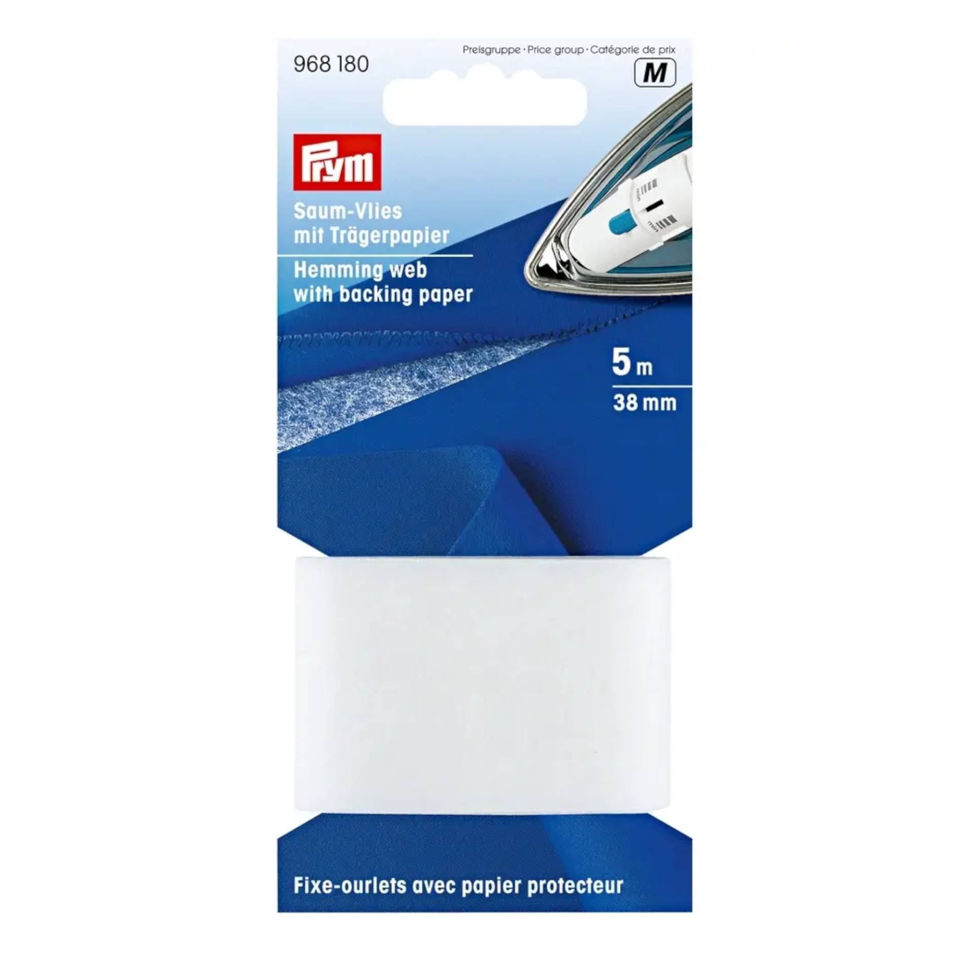 Saum-Vlies weiß, 38 mm Saum-Vlies weiß, 38 mm von Stoffe Hemmers