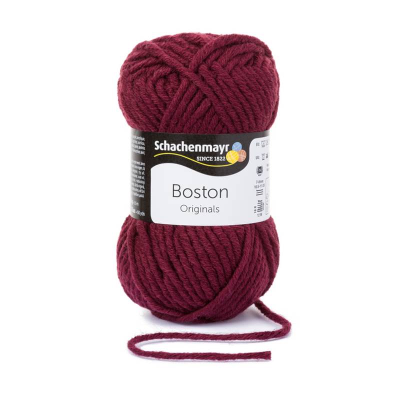 Schachenmayr Wolle Boston 50 g burgund von Stoffe Hemmers