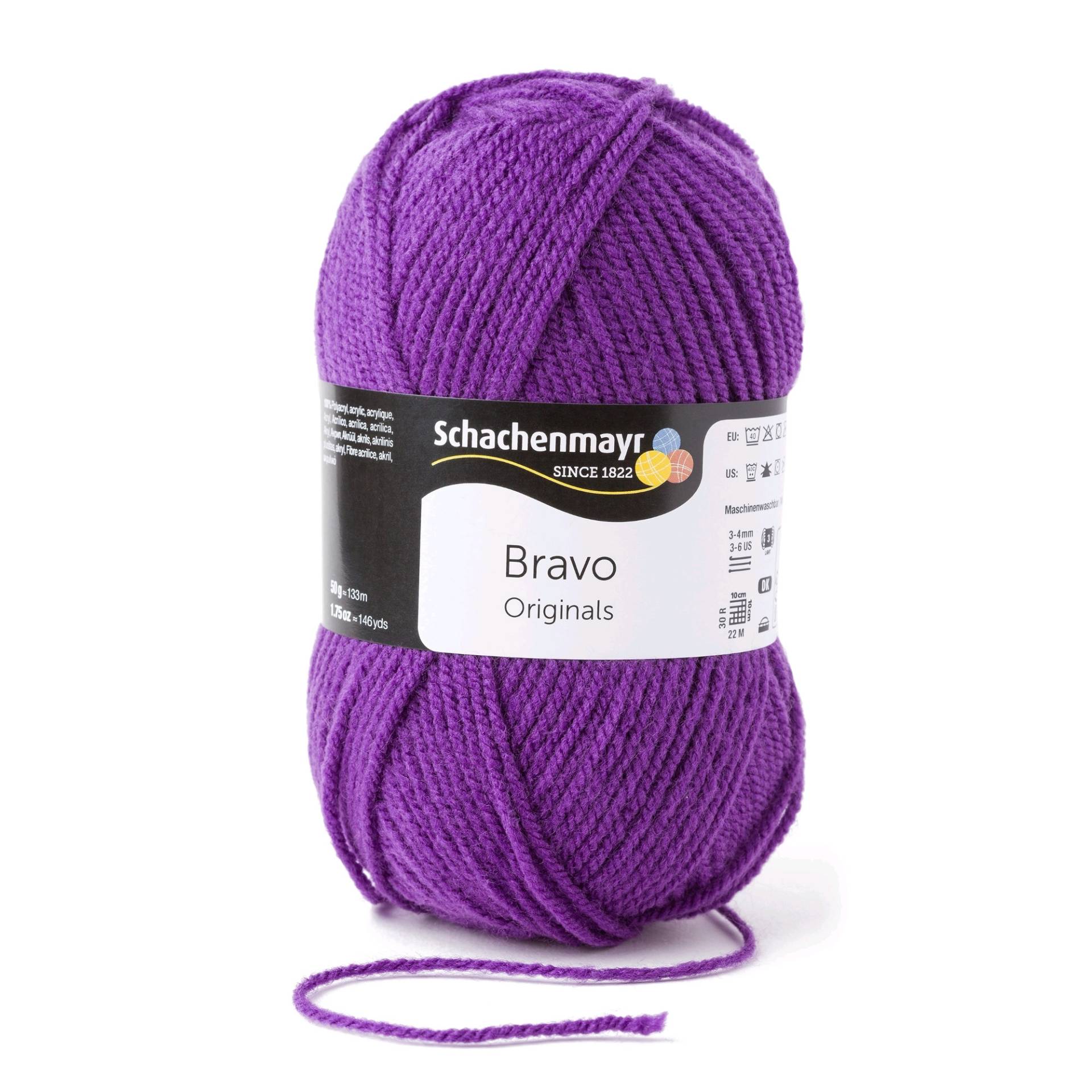 Schachenmayr Wolle Bravo uni 50 g violett von Stoffe Hemmers
