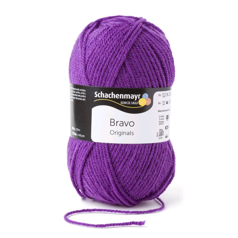 Schachenmayr Wolle Bravo uni 50 g violett von Stoffe Hemmers
