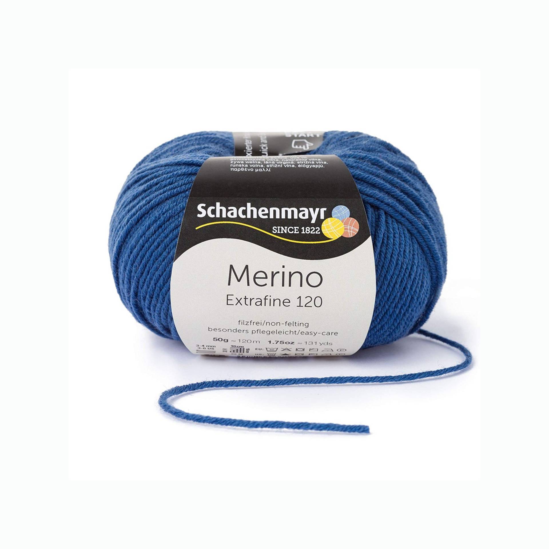Schachenmayr Wolle Merino Extrafine 120 50 g, jeans von Stoffe Hemmers