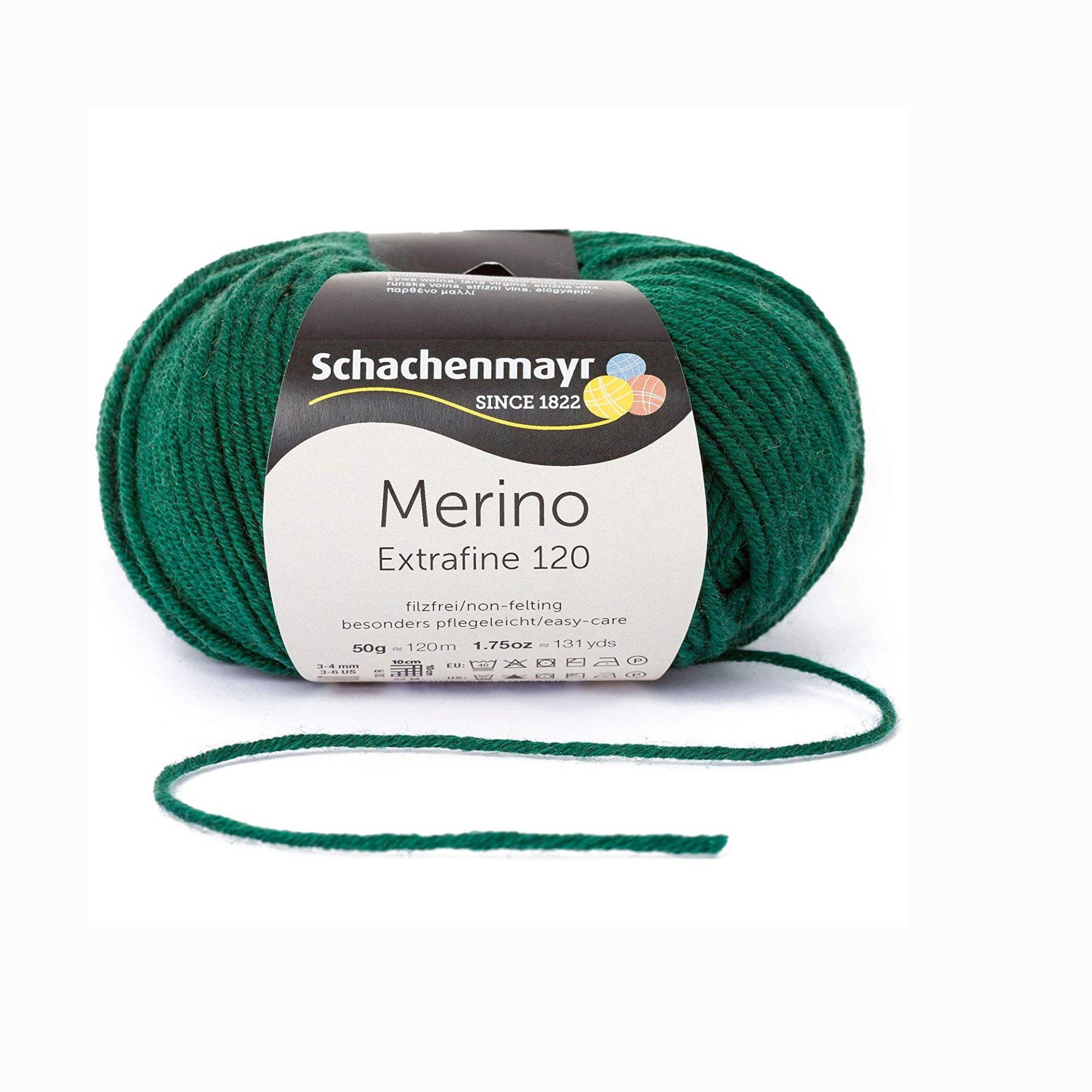 Schachenmayr Wolle Merino Extrafine 120 50 g, tanne von Stoffe Hemmers