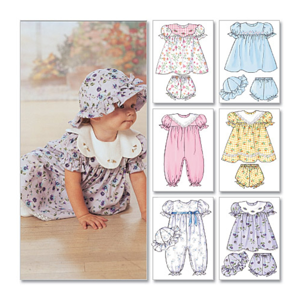 Schnittmuster Butterick 4110 Babyoutfit, One Size von Stoffe Hemmers