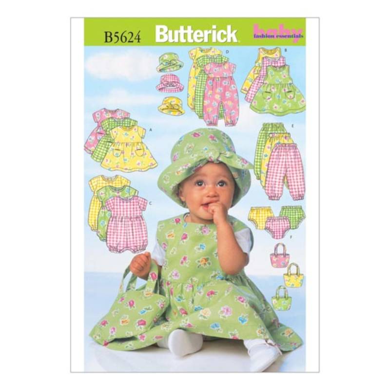 Schnittmuster Butterick 5624 Babyoutfit, Gr. 0-9M von Stoffe Hemmers