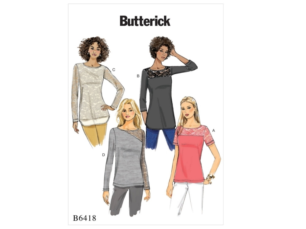 Schnittmuster Butterick 6418 Damentop Gr. 42-50 von Stoffe Hemmers