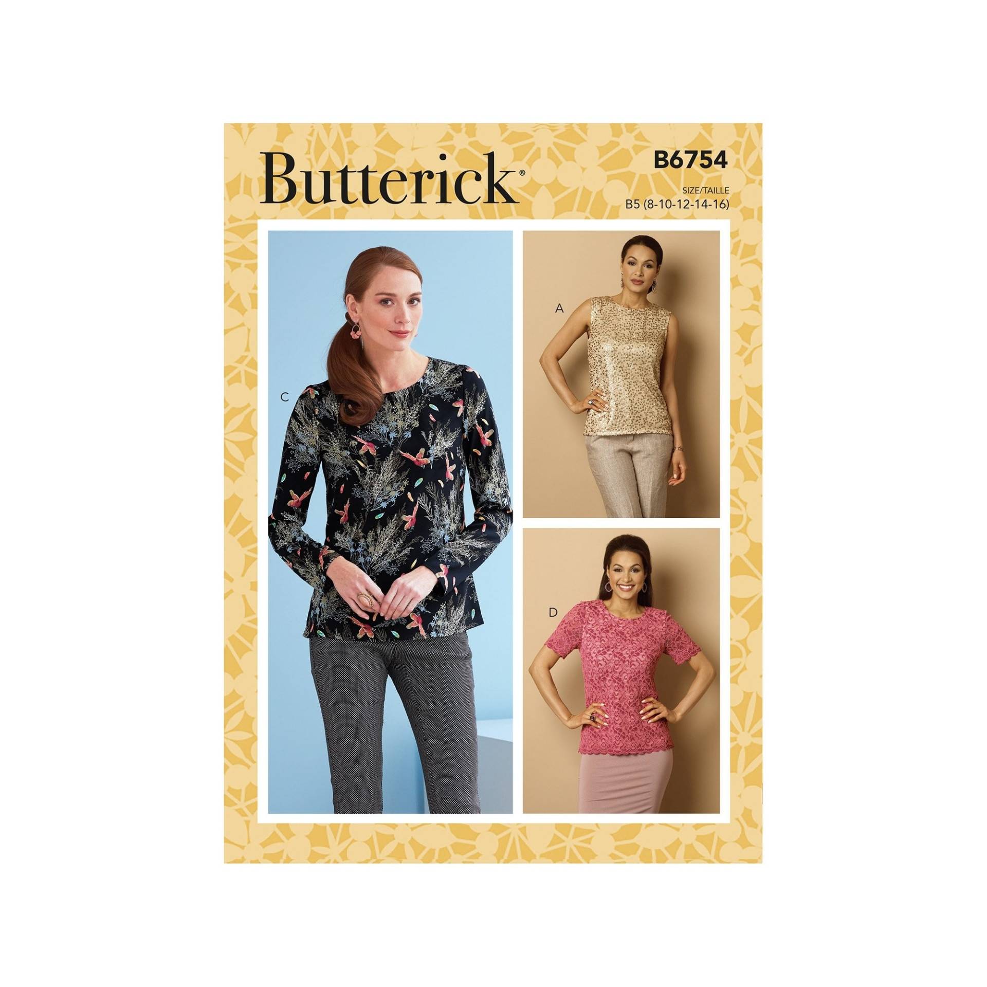 Schnittmuster Butterick 6754 Shirt, Gr. 42-50 Schnittmuster Butterick 6754 Shirt, Gr. 42-50 von Stoffe Hemmers