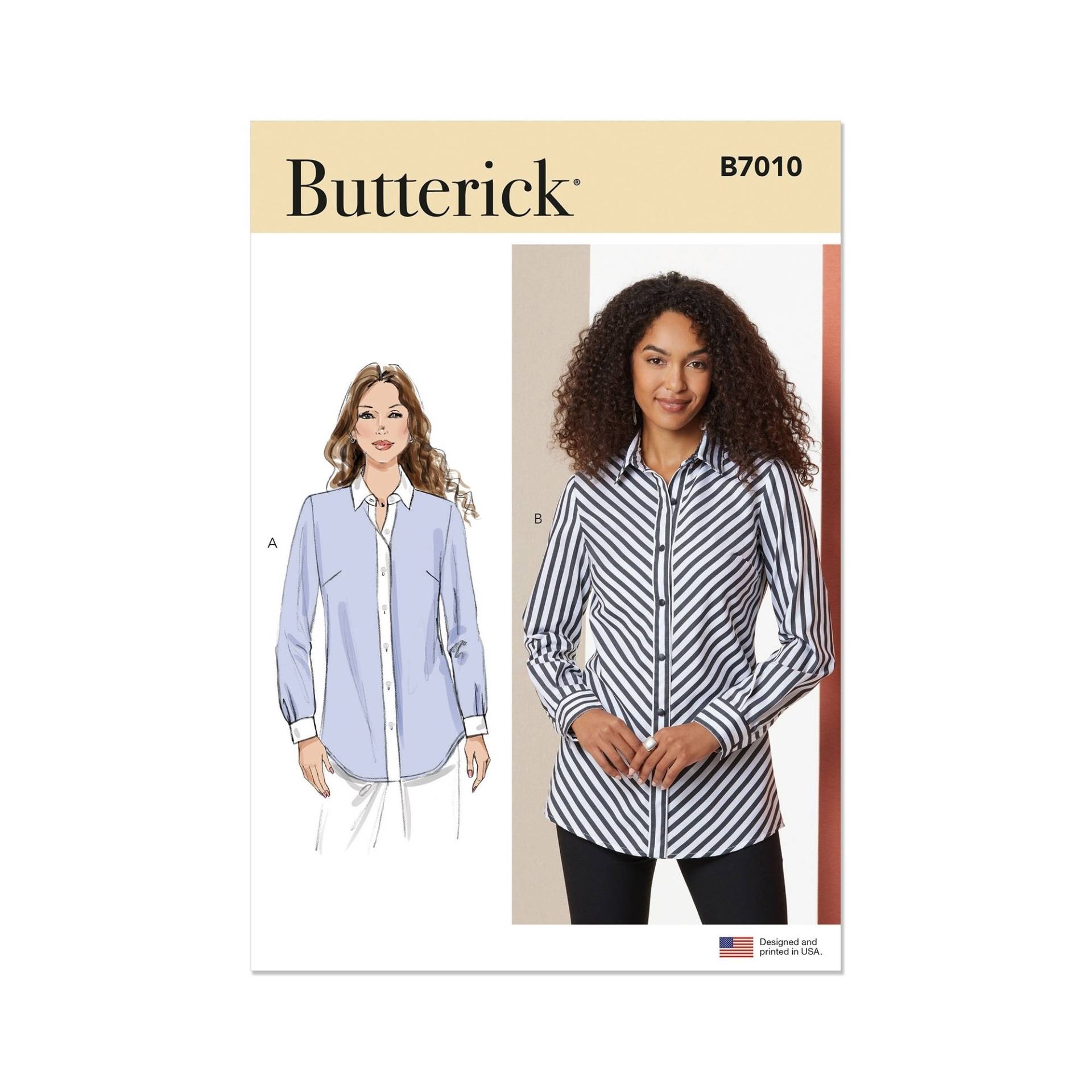 Schnittmuster Butterick Damen Bluse 7010 Gr. 40-48 von Stoffe Hemmers