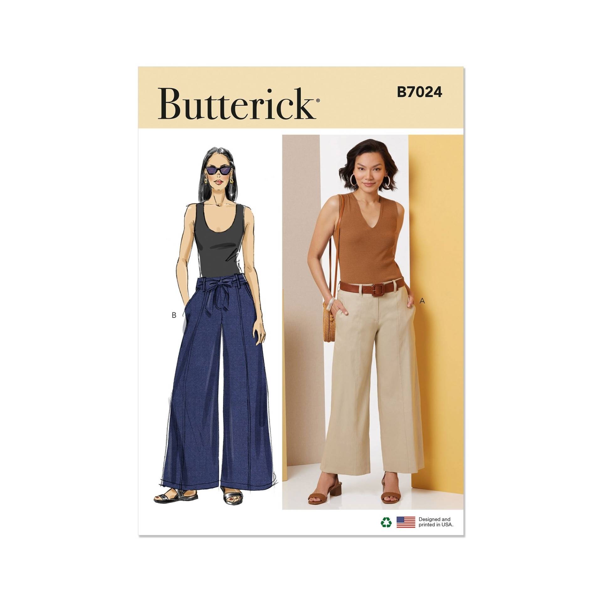 Schnittmuster Butterick Damen-Hosen 7024 Gr. 34-42 von Stoffe Hemmers