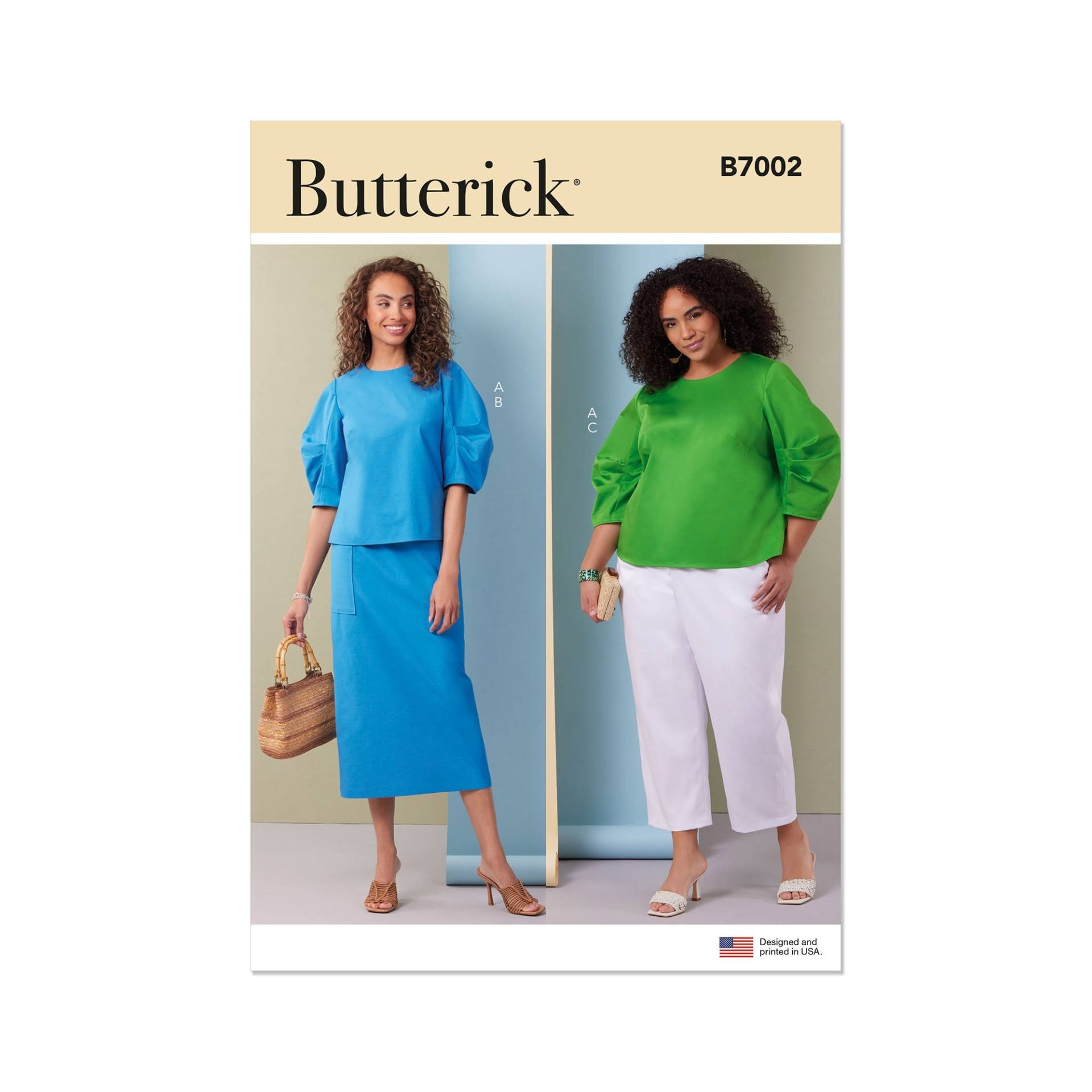 Schnittmuster Butterick Damen-Oberteil, Rock und Hose 7002 Gr. 46-54 Schnittmuster Butterick Damen-Oberteil, Rock und Hose 7002 Gr. 46-54 von Stoffe Hemmers