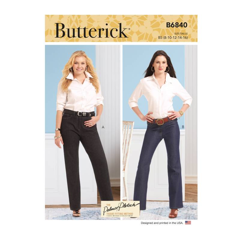 Schnittmuster Butterick Designer Hose 6840 Gr. 34-42 von Stoffe Hemmers