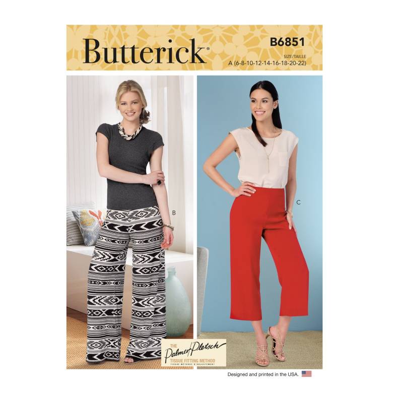 Schnittmuster Butterick Designer Hose 6851 Gr. 32-48 von Stoffe Hemmers