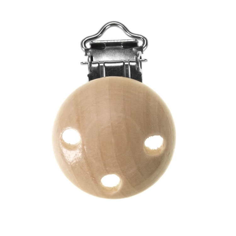 Schnullerclips Holz 30 mm, natur Schnullerclips Holz 30 mm, natur von Stoffe Hemmers