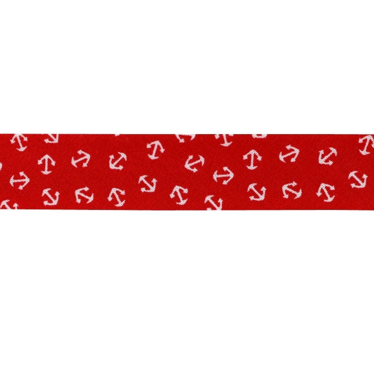 Schrägband Anker,20 mm, rot von Stoffe Hemmers
