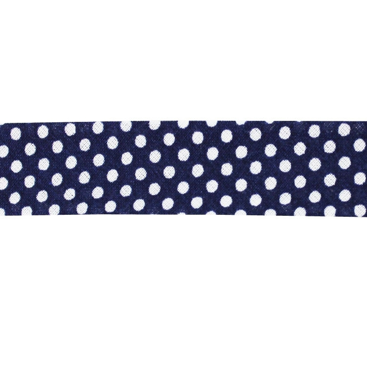 Schrägband Dots, marine Schrägband Dots, marine von Stoffe Hemmers