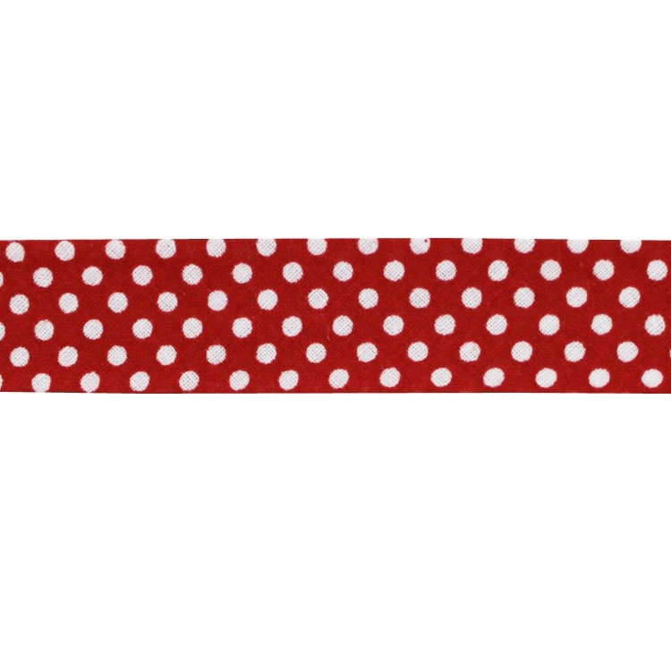 Schrägband Dots, rot von Stoffe Hemmers