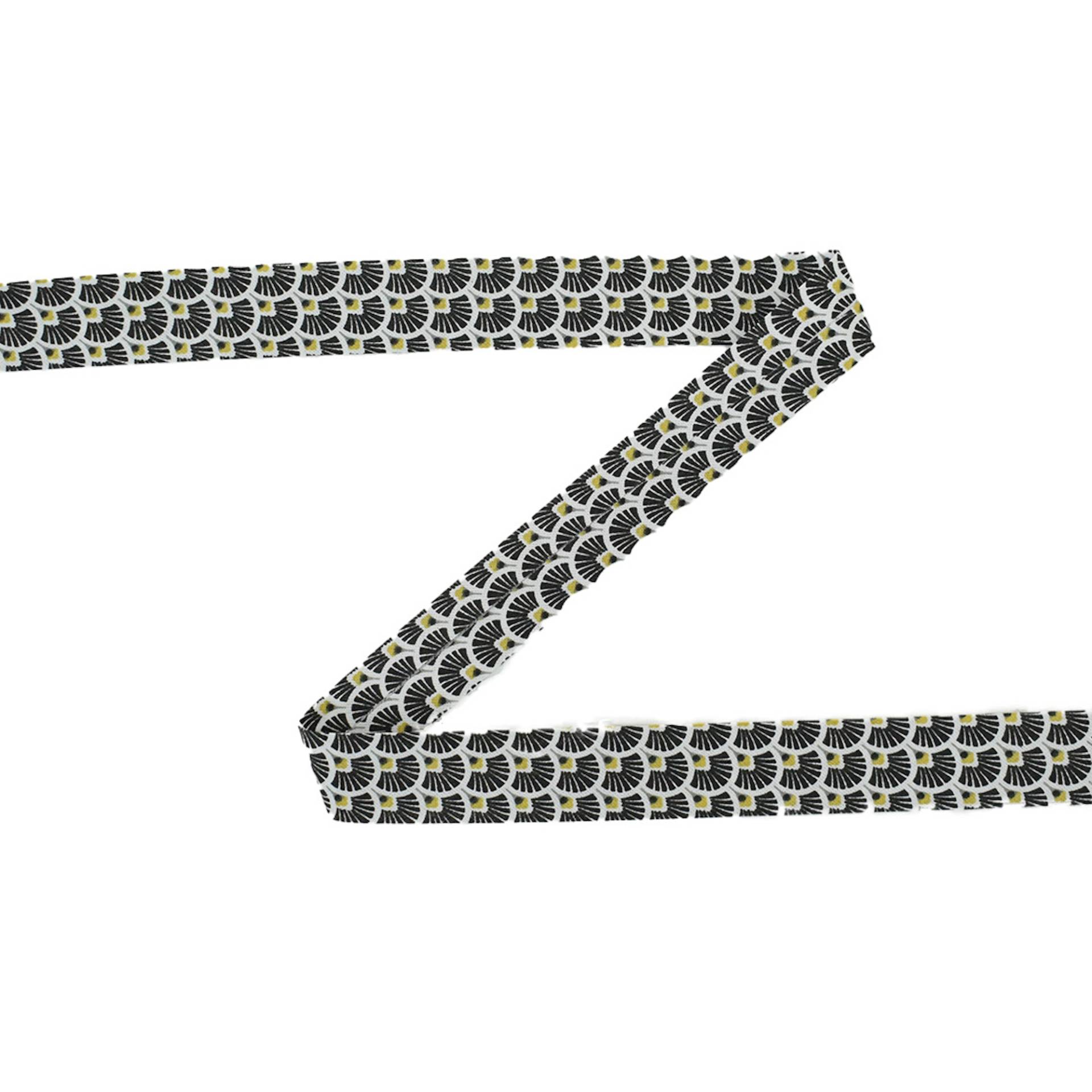 Schrägband Fächer 27mm, schwarz Schrägband Fächer 27mm, schwarz von Stoffe Hemmers