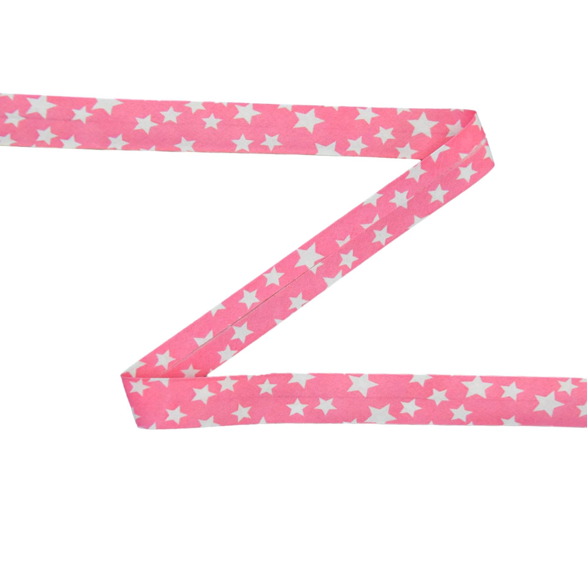 Schrägband Sterne, rosa-weiss Schrägband Sterne, rosa-weiss von Stoffe Hemmers