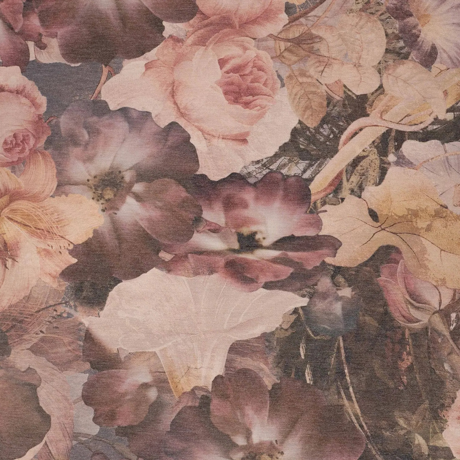 Scuba Peach Touch Vintage Flowers, beige Scuba Peach Touch Vintage Flowers, beige von Stoffe Hemmers