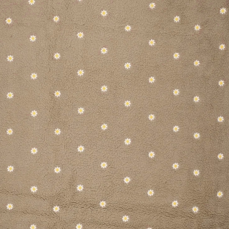 Sherpa Fleece leicht Stickerei Camilla, hellbraun Sherpa Fleece leicht Stickerei Camilla, hellbraun von Stoffe Hemmers