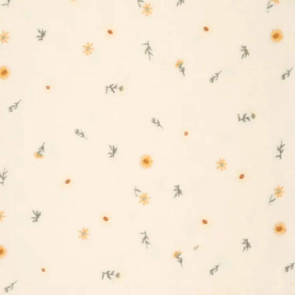 Sherpa Fleece leicht Stickerei Wildflowers, creme von Stoffe Hemmers