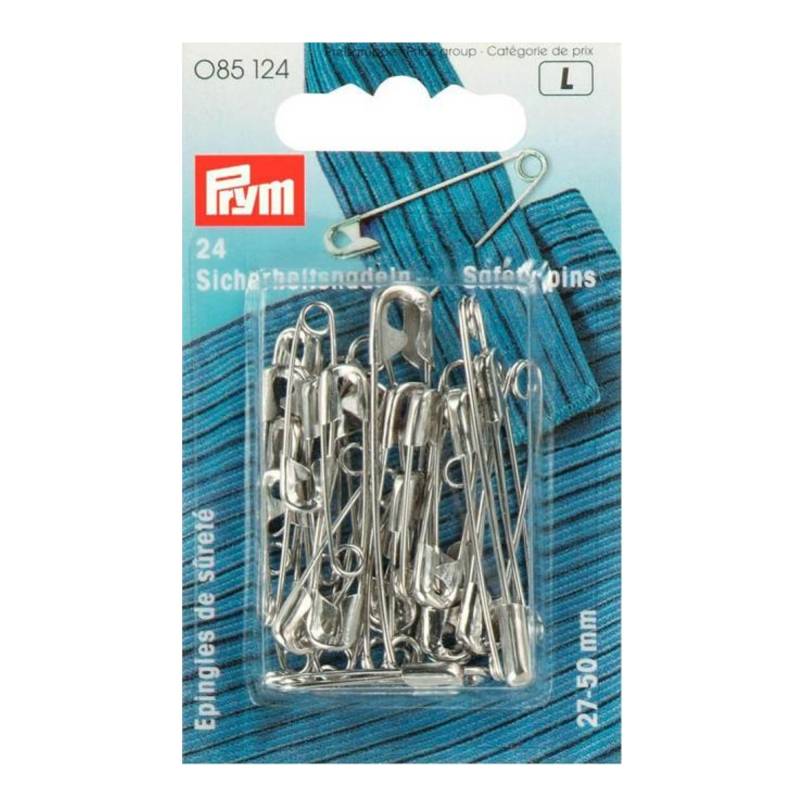 Sicherheitsnadeln silber, 27/38/50 mm von Stoffe Hemmers