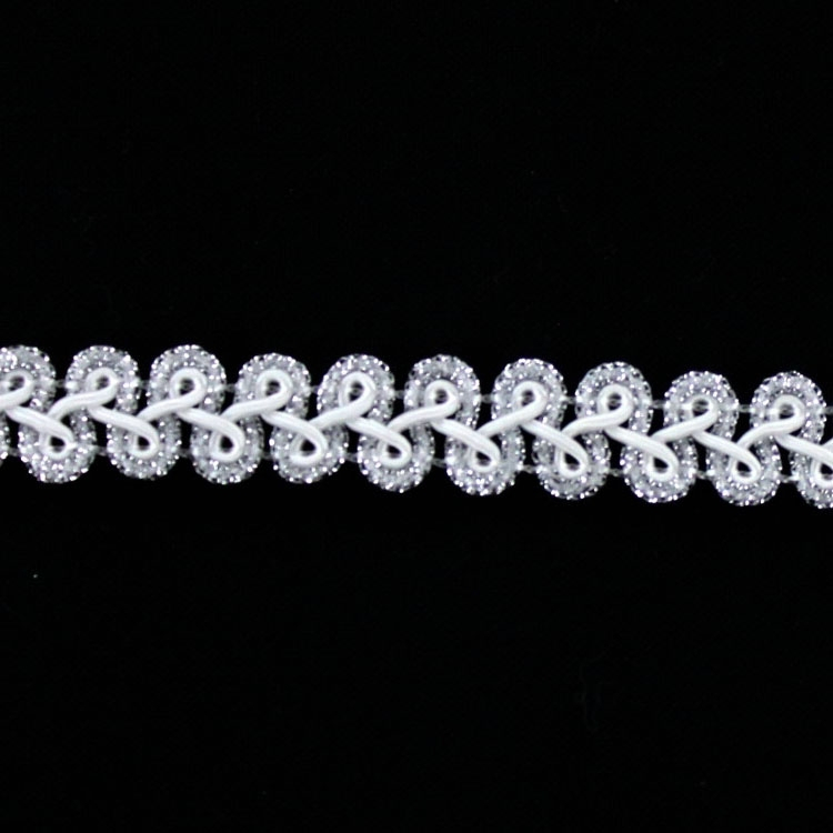 Silberband 1,2 cm, Posamentenborte Silberband 1,2 cm, Posamentenborte von Stoffe Hemmers