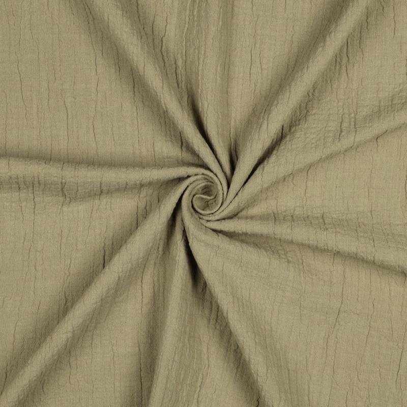 Slub Baumwoll Musselin, olivgrün Slub Baumwoll Musselin, olivgrün von Stoffe Hemmers