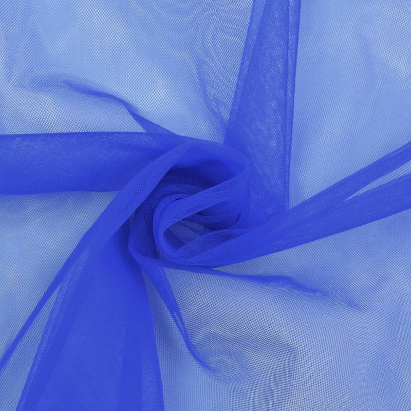 Soft Stretch Tüll, royalblau von Stoffe Hemmers