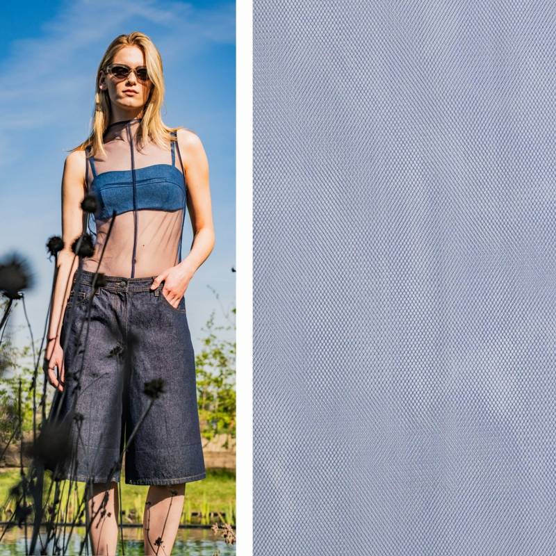 Soft Tüll Fibre Mood, marine von Stoffe Hemmers