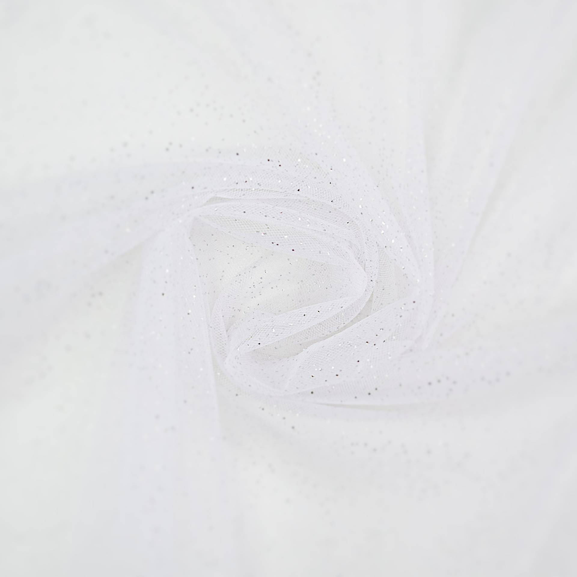 Soft Tüll Glitter, weiß Soft Tüll Glitter, weiß von Stoffe Hemmers