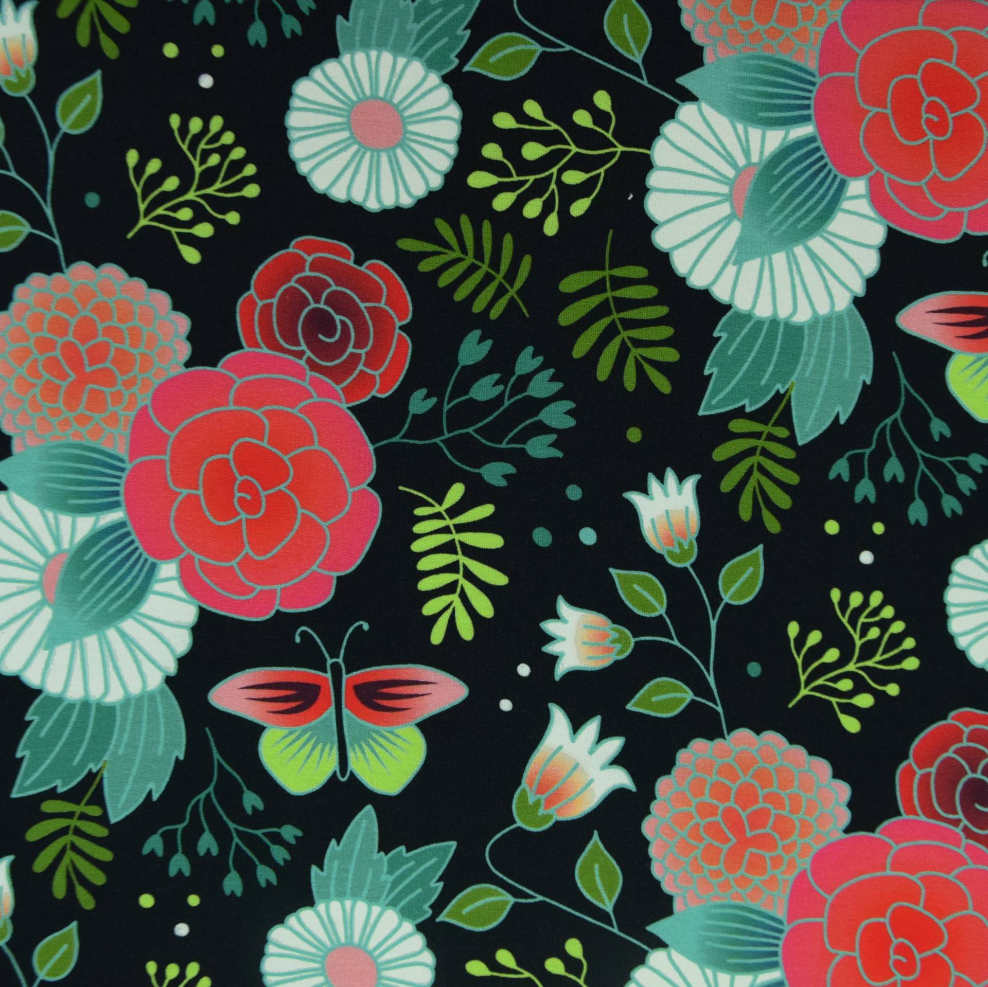 Sommersweat Albstoffe Hamburger Liebe Sweet Gardeners Delight, schwarz Sommersweat Albstoffe Hamburger Liebe Sweet Gardeners Delight, schwarz von Stoffe Hemmers