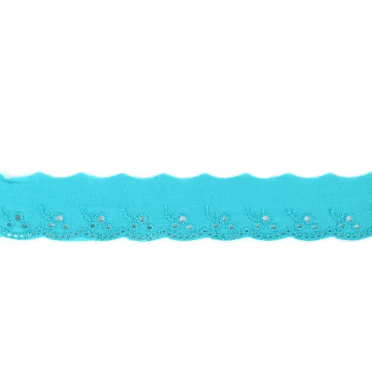 Spitze Blüte, petrol von Stoffe Hemmers