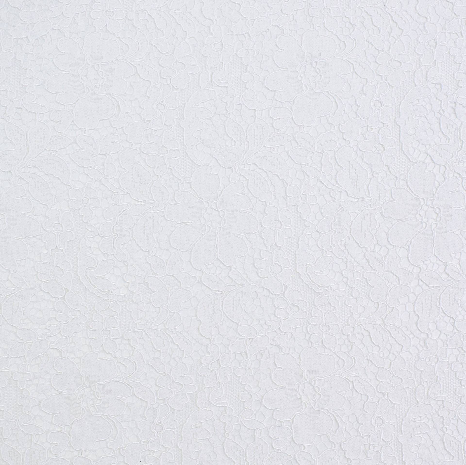 Spitzenstoff mit Bogenkante, weiß von Stoffe Hemmers