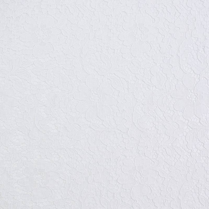 Spitzenstoff mit Bogenkante, weiß von Stoffe Hemmers