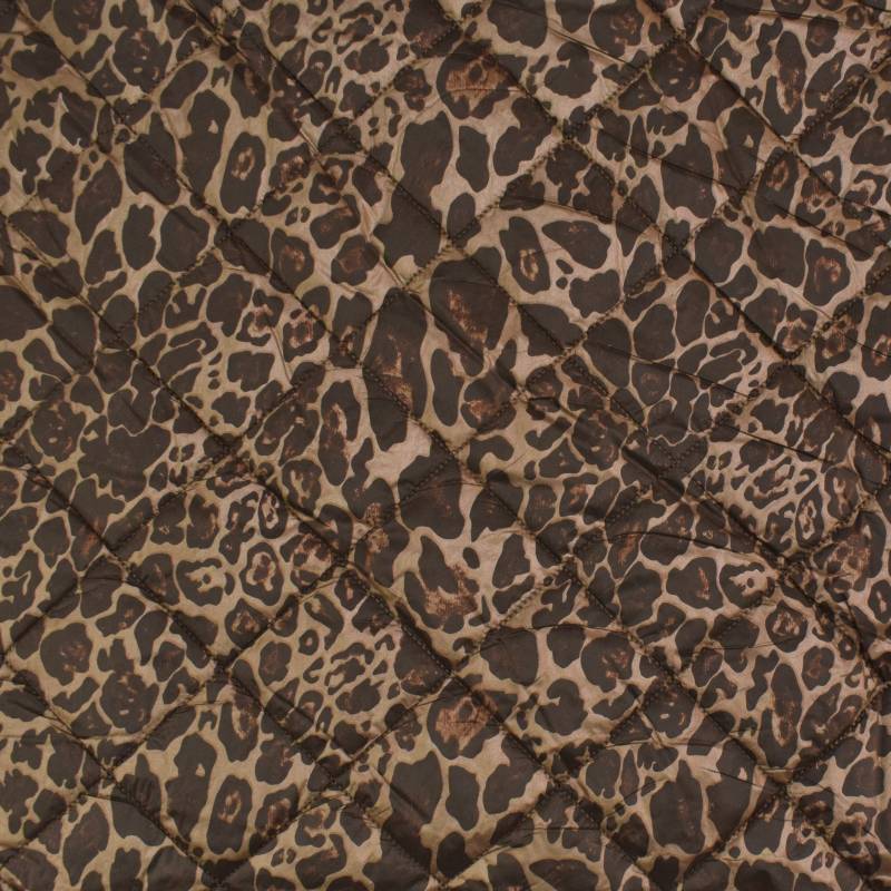 Steppstoff Leopard, braun Steppstoff Leopard, braun von Stoffe Hemmers