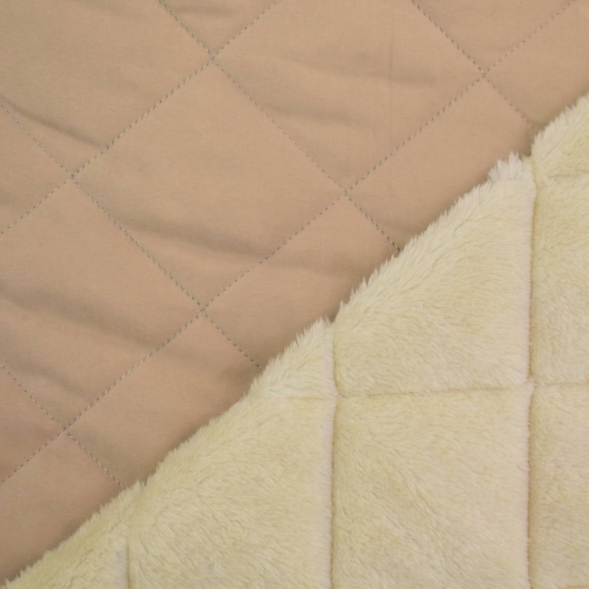 Steppstoff mit Fellabseite, beige Steppstoff mit Fellabseite, beige von Stoffe Hemmers