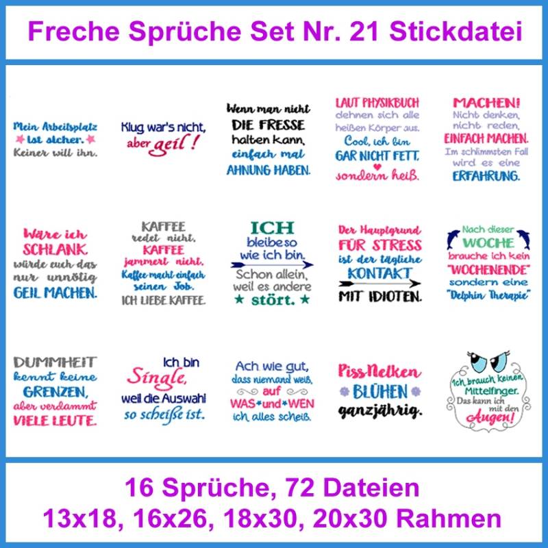 Stickdatei Rock Queen Freche Sprüche 21 von Stoffe Hemmers