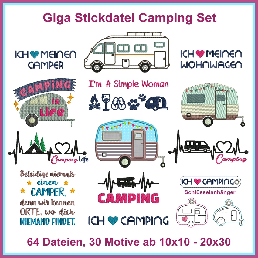 Stickdatei Rock Queen Giga Camping Set von Stoffe Hemmers